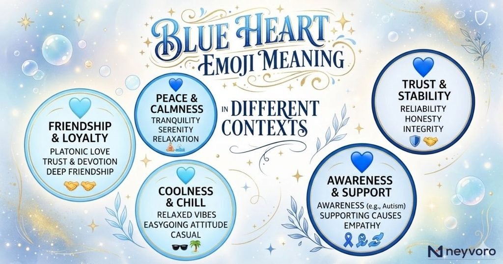 Blue Heart Emoji Meaning in Different Contexts