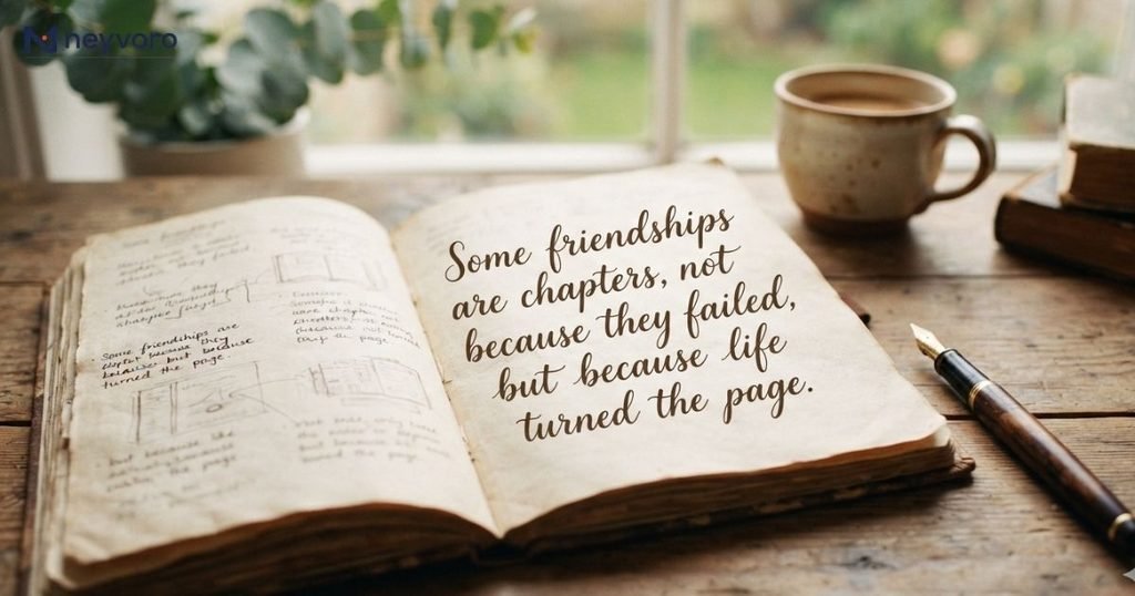Some friendships are chapters, not because they failed, but because life turned the page.
