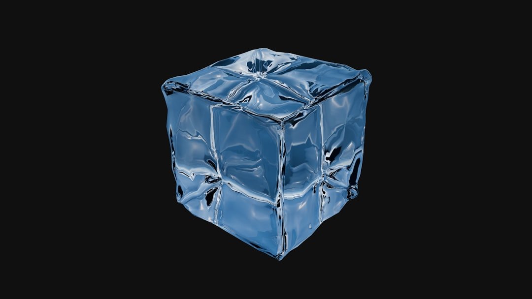 Blue ice cube, referencing the TikTok snowball kiss trend